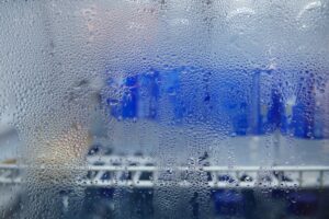 condensation in cake display fridge
